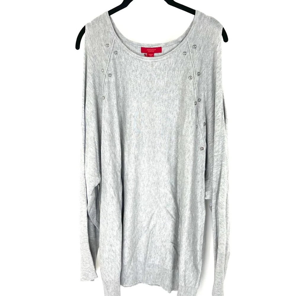 Jennifer Lopez cold shoulder sweater XL
